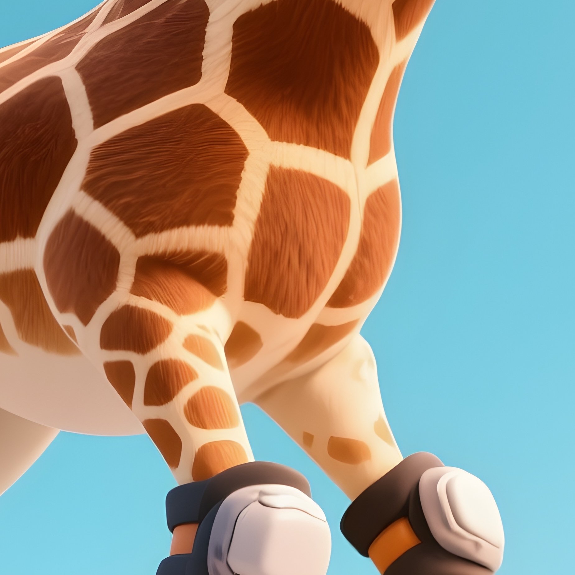 A Giraffe With Roller Skates Stuck In Bubblegum - Full Resolution Quality Preview