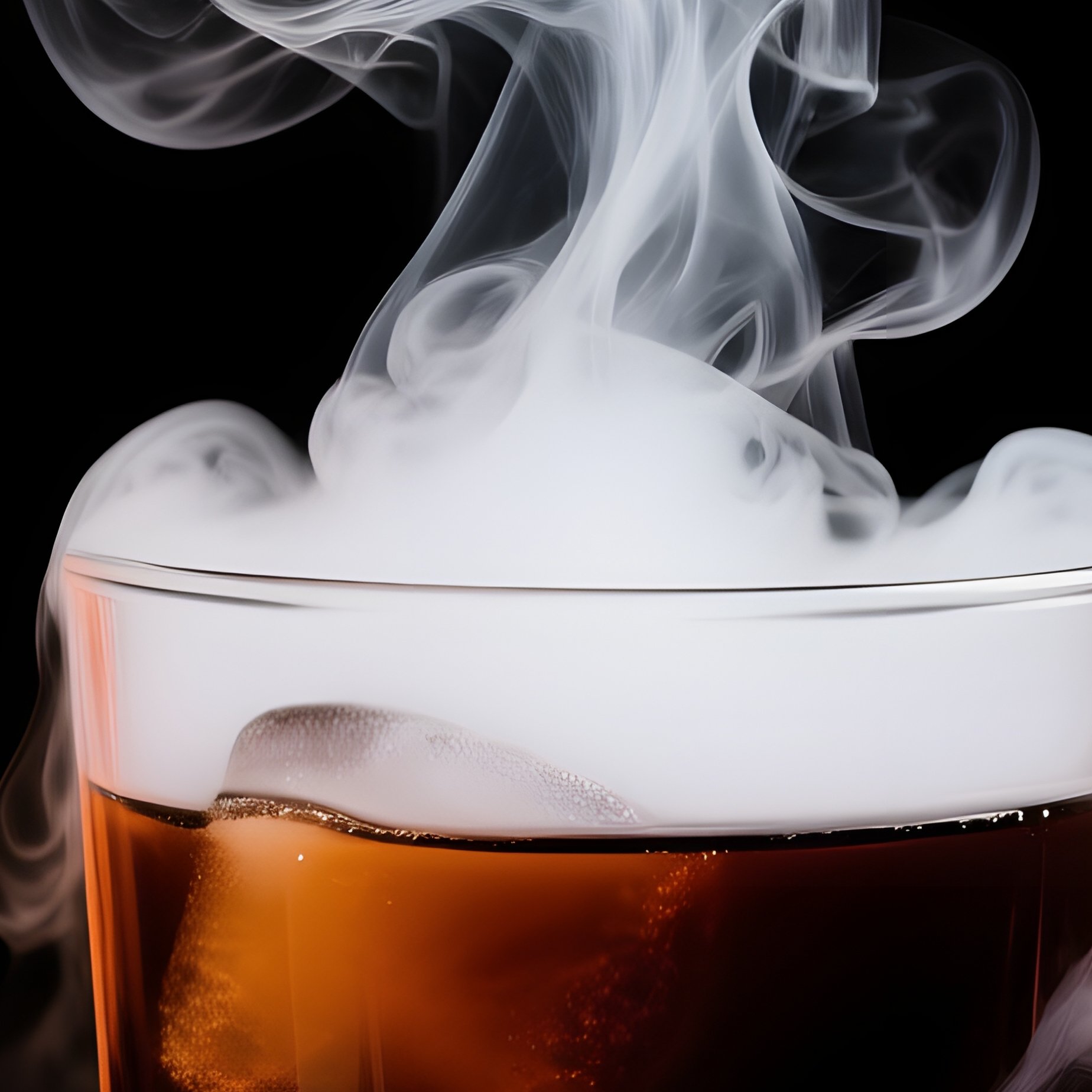 A Glass Of Dark Liquid Emitting Smoke On A Halloween Themed Setup - Full Resolution Quality Preview