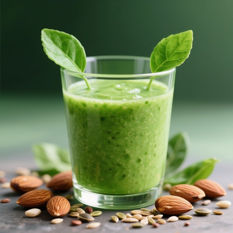 A Glass Of Green Smoothie Smoothie Green