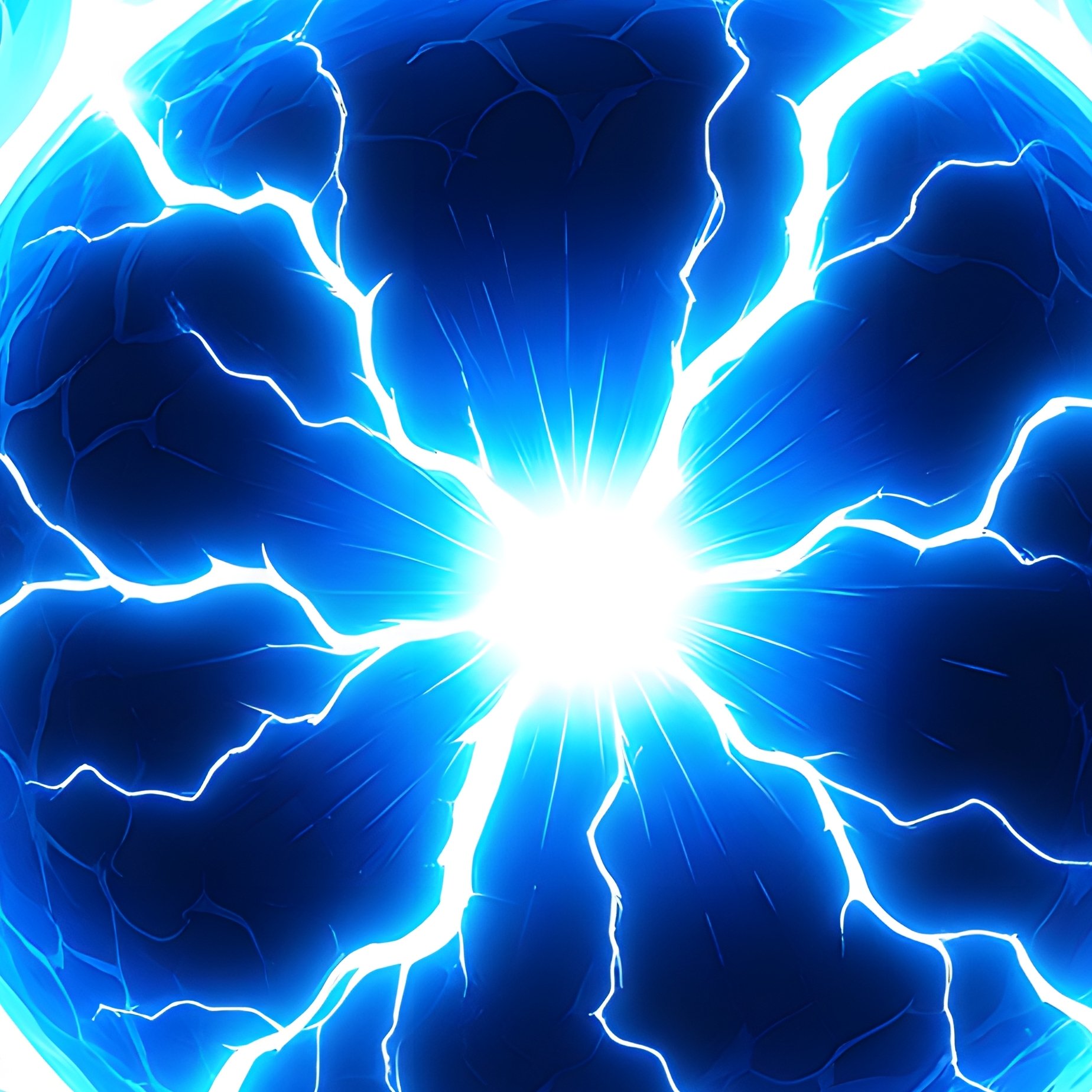 A Glowing Blue Energy Sphere Surrounded By Dynamic Flames Energy - Full Resolution Quality Preview