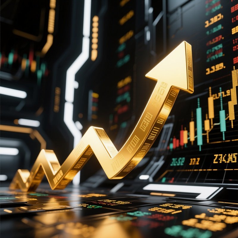 A Golden Arrow Over Stock Tickers Science Fiction