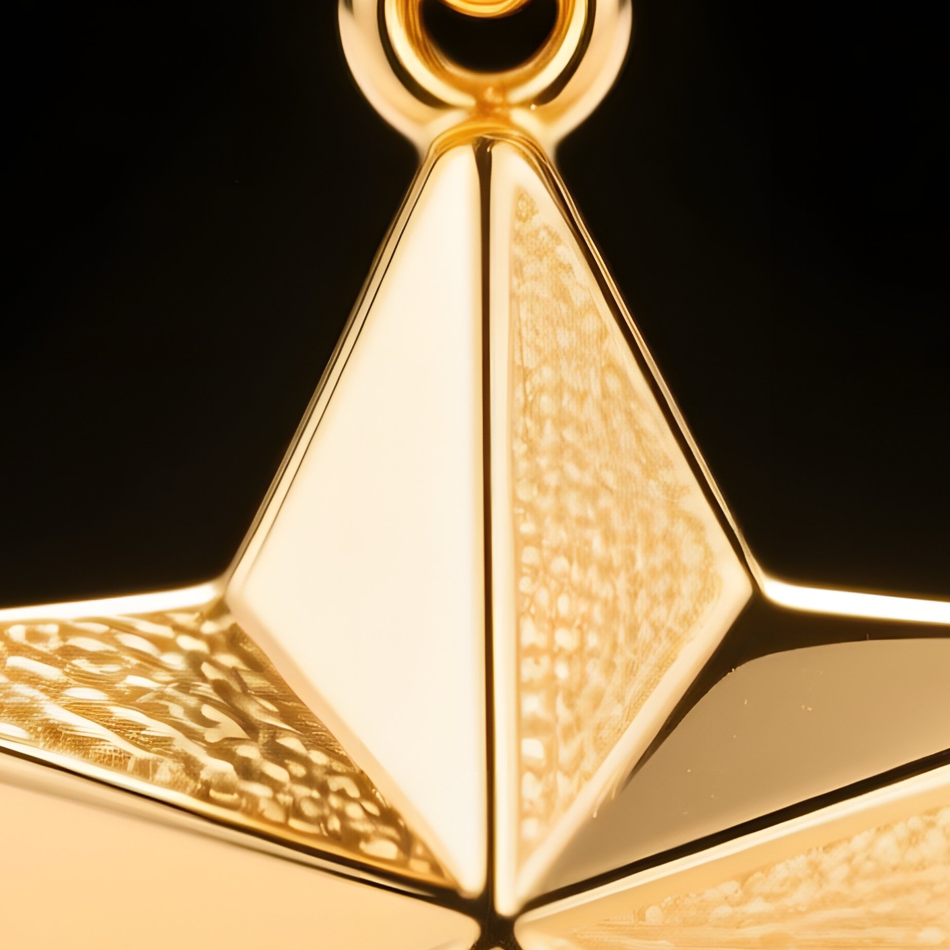 A Golden Star Pendant On A Chain Jewelry Pendant - Full Resolution Quality Preview