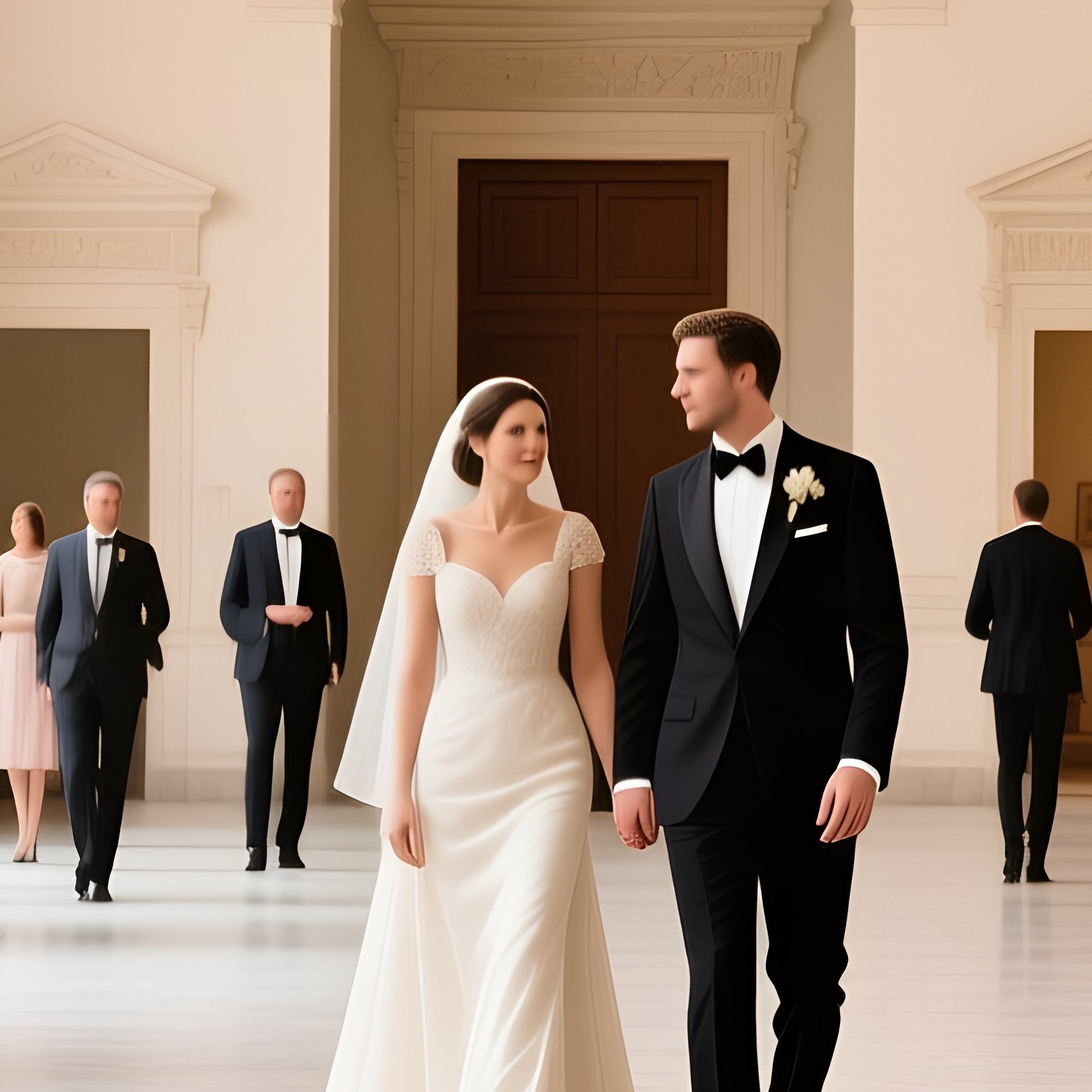 A Grand Interior Space With People And Ornate Architectural - Full Resolution Quality Preview