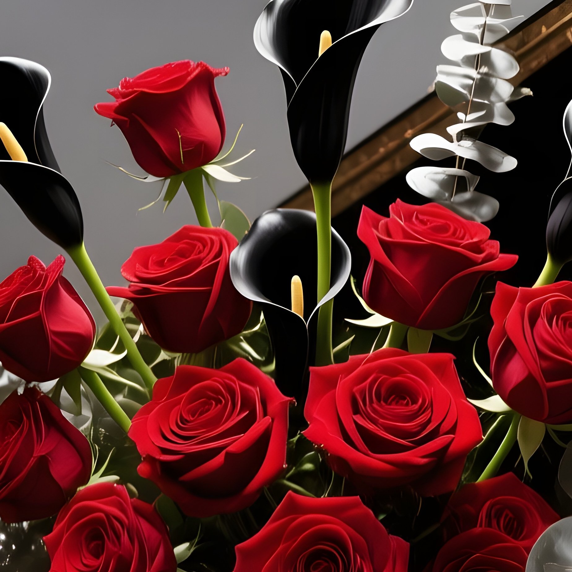 A Grand Piano Stage In An Old Theater, Velvet Curtains Drawn Back, A Dramatic Arrangement Of Deep - Full Resolution Quality Preview