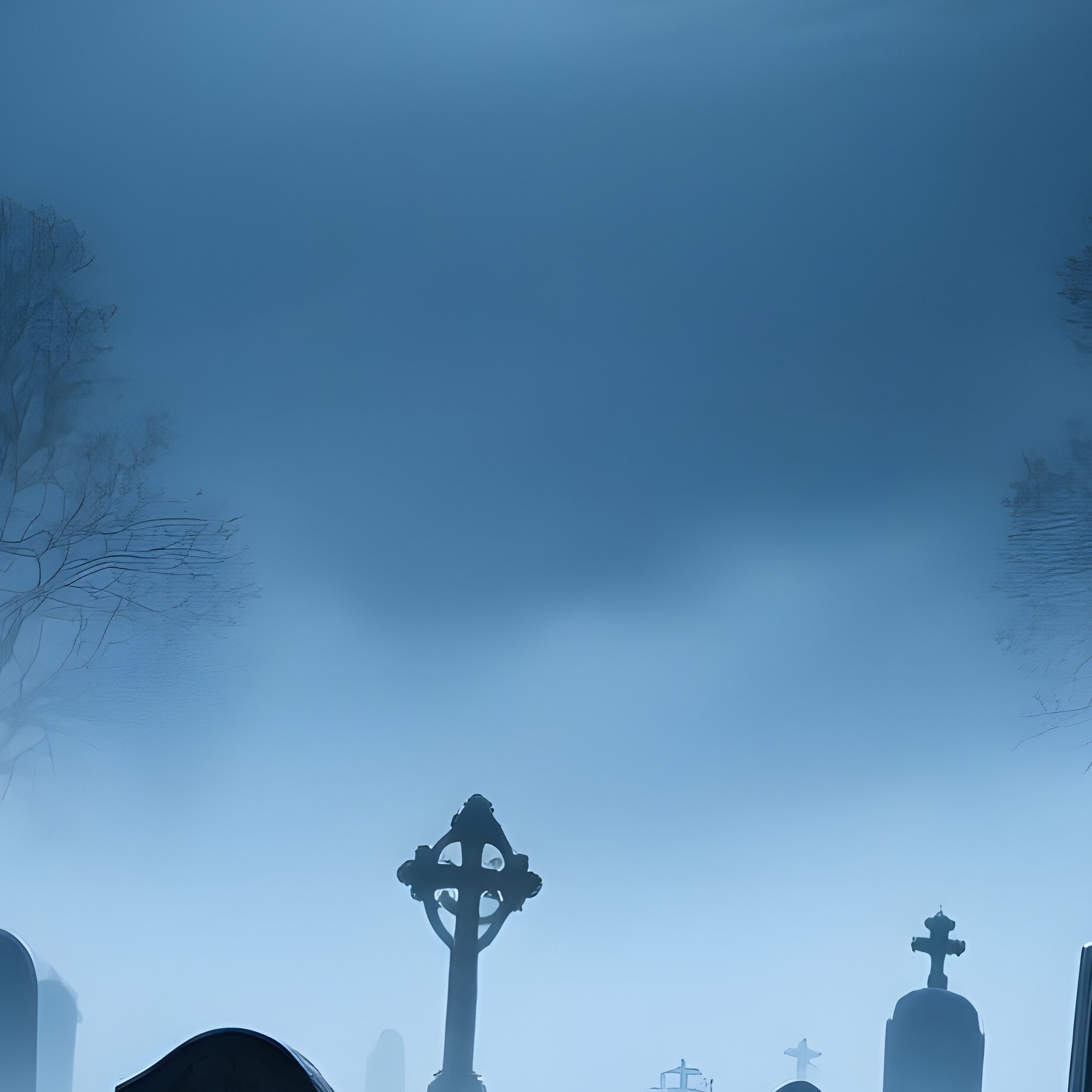 A Graveyard Under A Full Moon Graveyard Full Moon - Full Resolution Quality Preview
