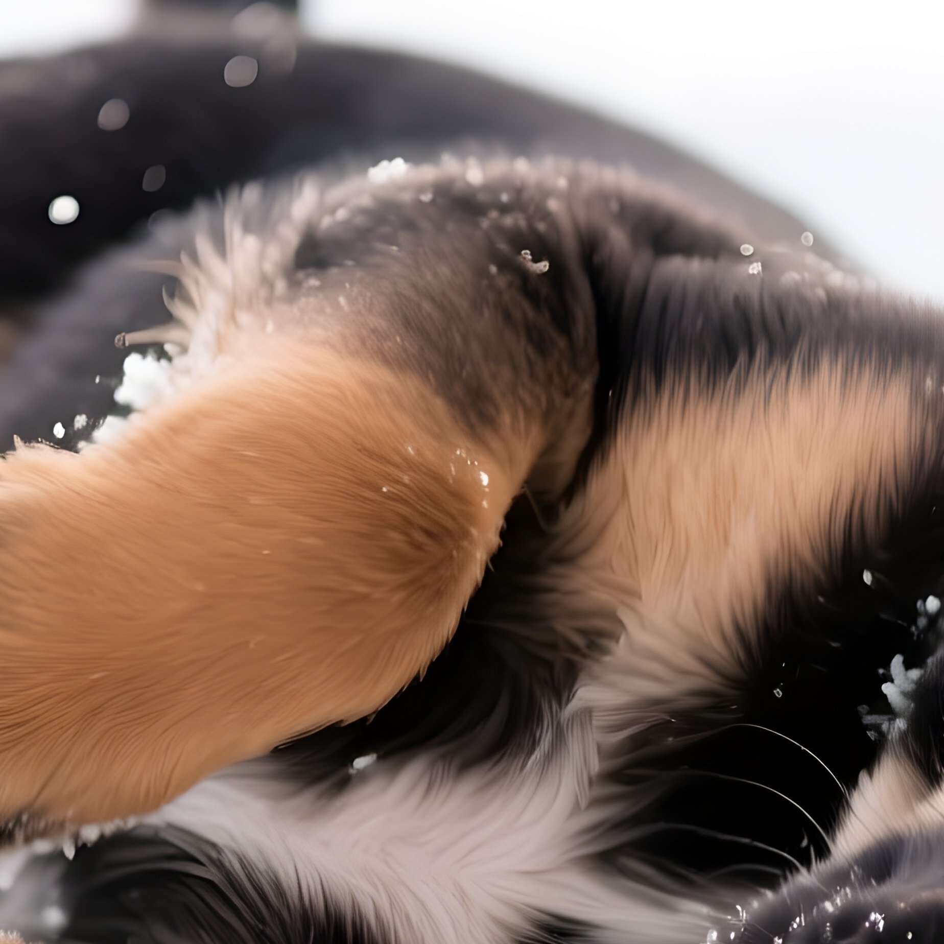 A Great Dane Puppy Playing With Snowballs - Full Resolution Quality Preview