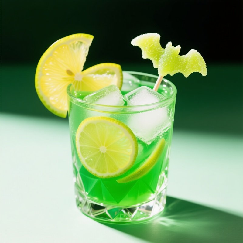 A Green Cocktail In A Glass Cocktail Green Drink