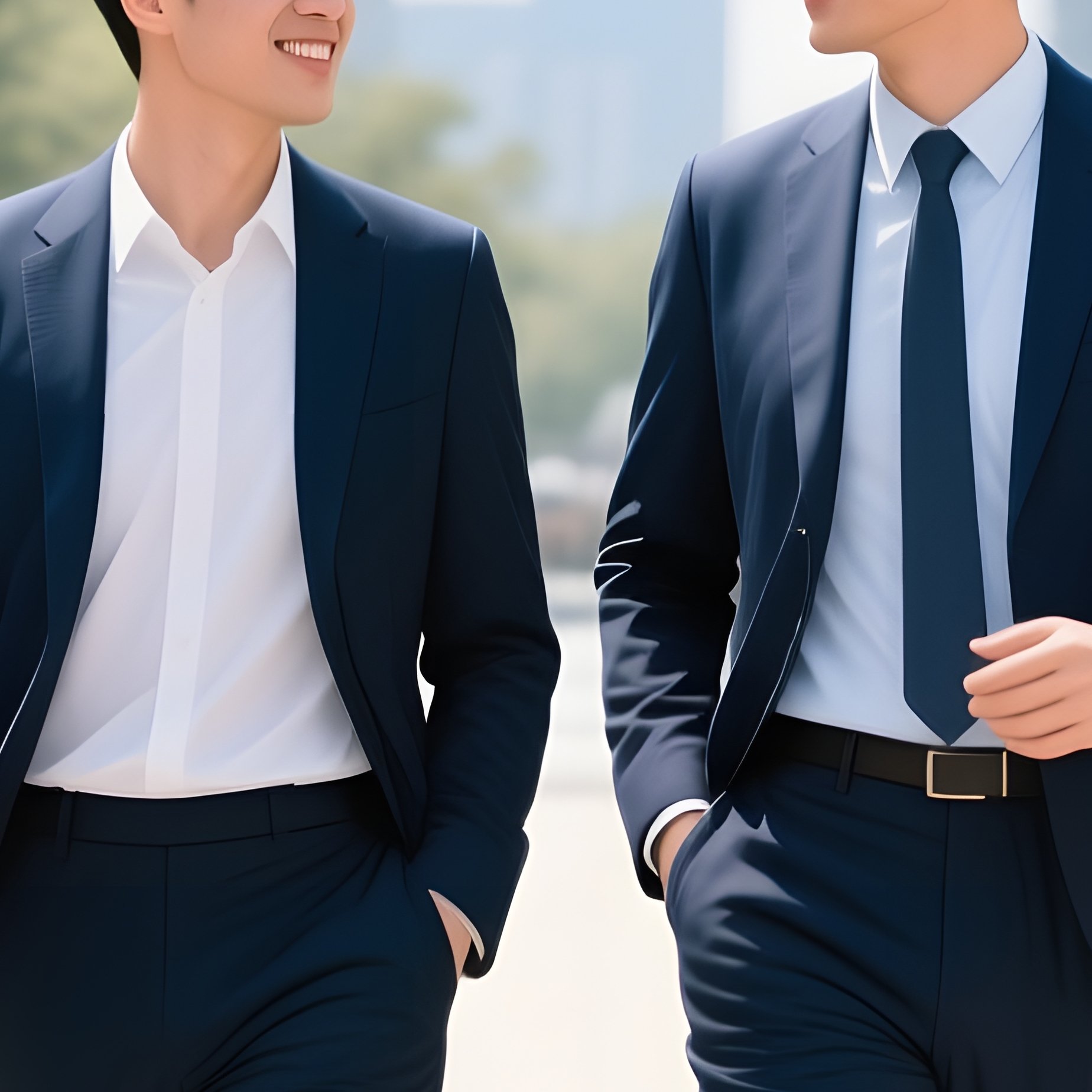 A Group Of Four Business Professionals Walking Together Business - Full Resolution Quality Preview
