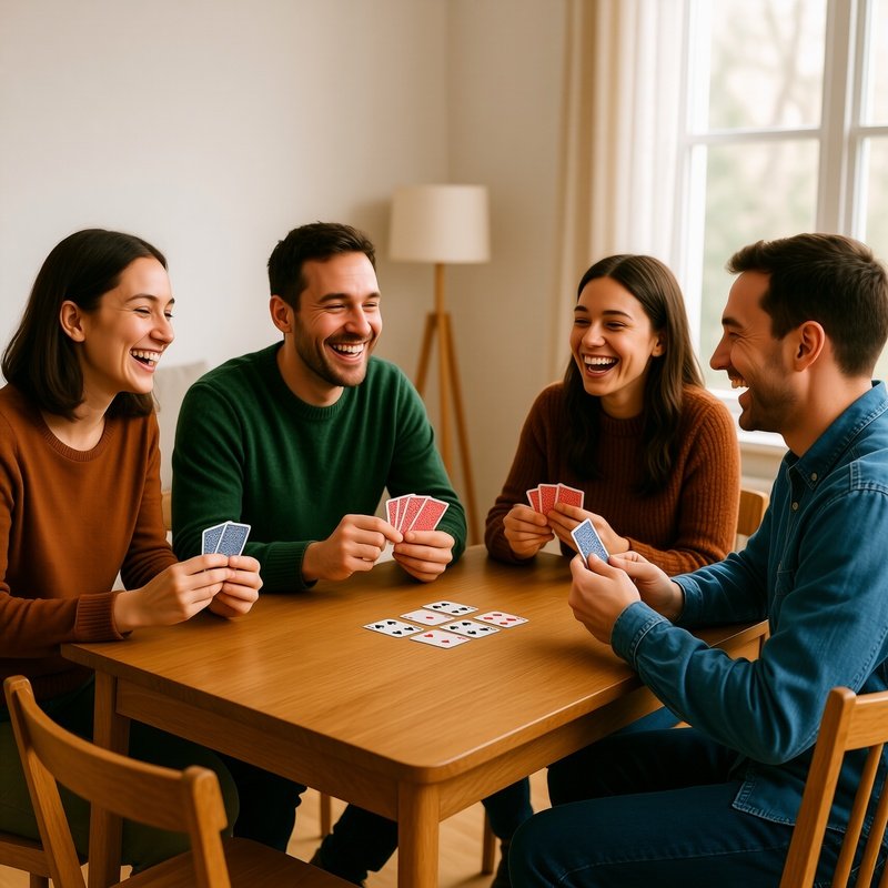 A Group Of Friends Playing Cards Together Friends Card Game