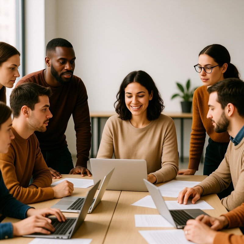 A Group Of People Collaborating Around A Table Collaboration