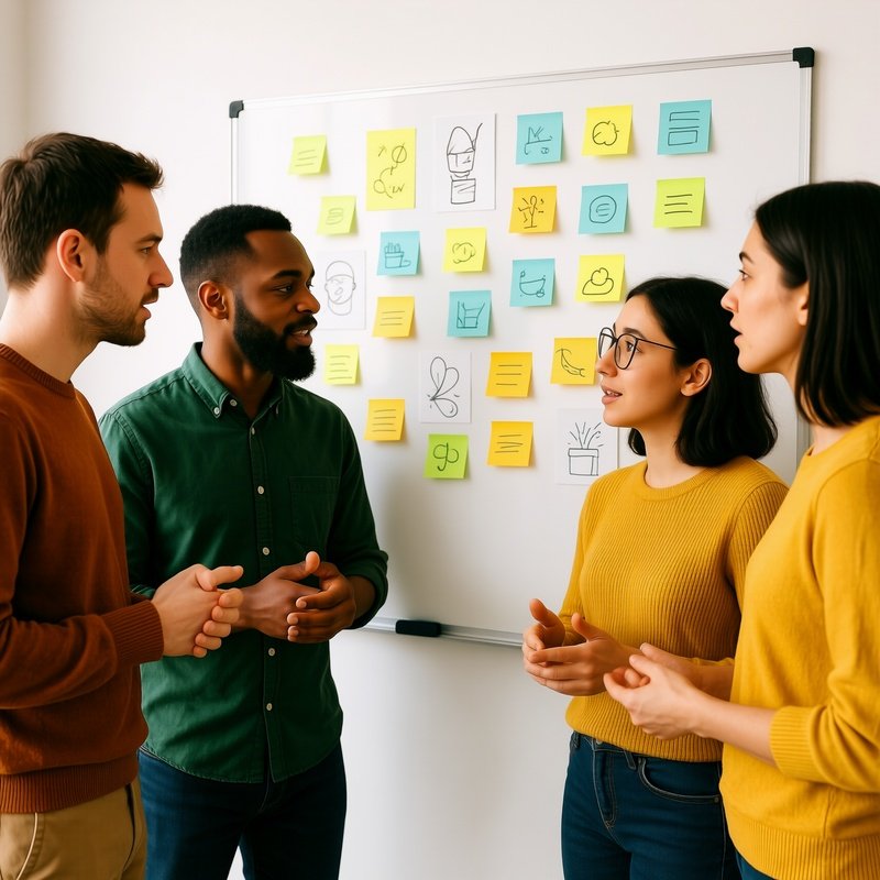 A Group Of People Collaborating On A Project Collaboration
