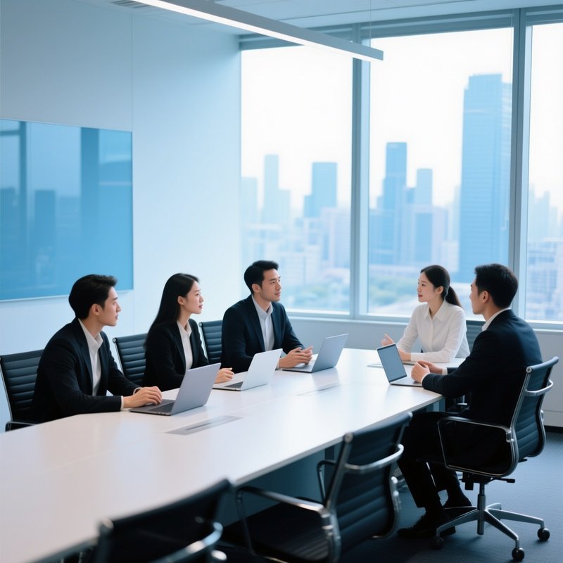 A Group Of People In A Meeting Business Meeting