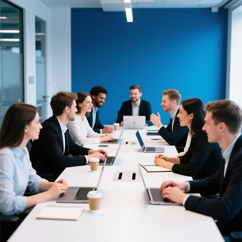 A Group Of People In A Meeting Meeting Collaboration