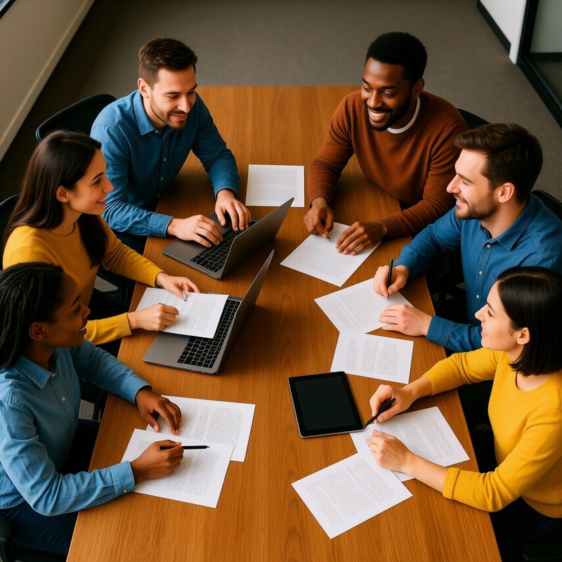 A Group Of People In A Meeting Meeting Collaboration
