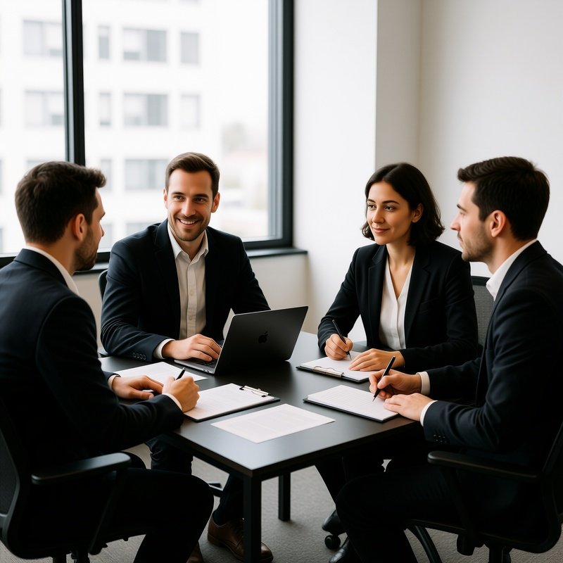 A Group Of People In A Meeting Meeting Office