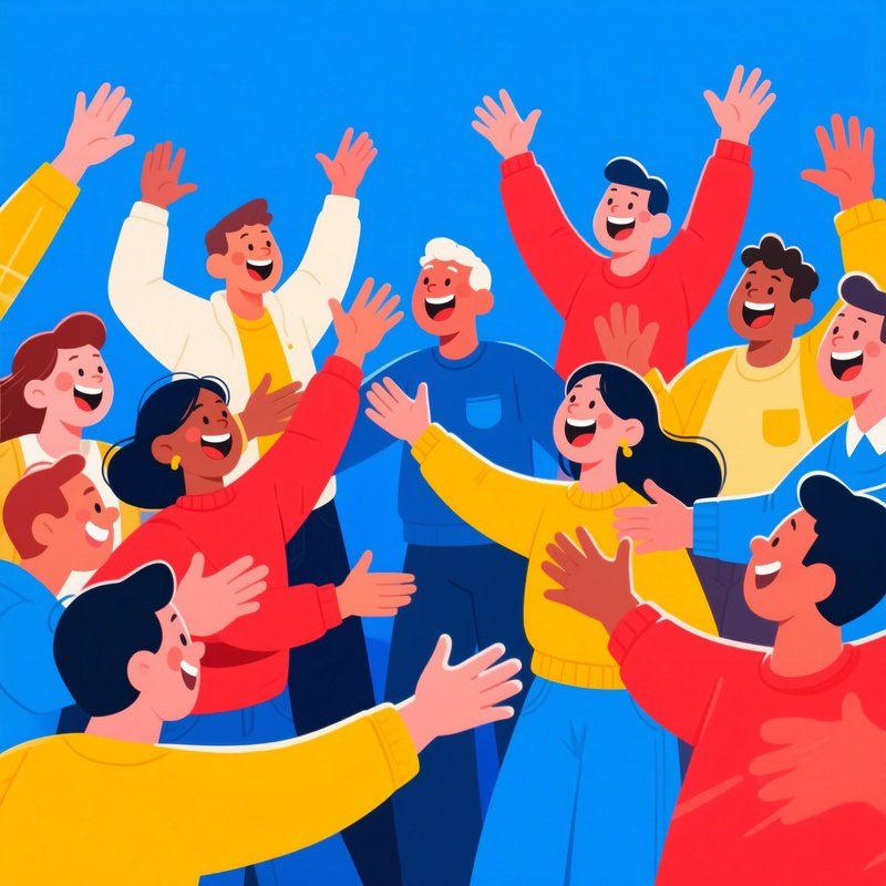 A Group Of People Interacting Joyfully Community Celebration