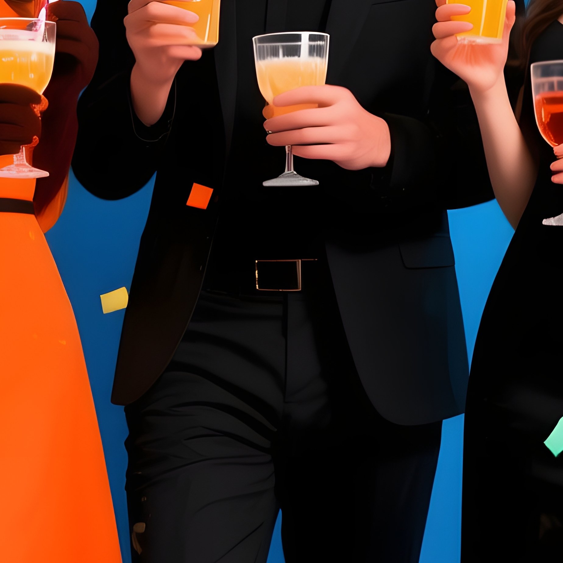 A Group Of People Wearing Animal Masks At A Party Party - Full Resolution Quality Preview