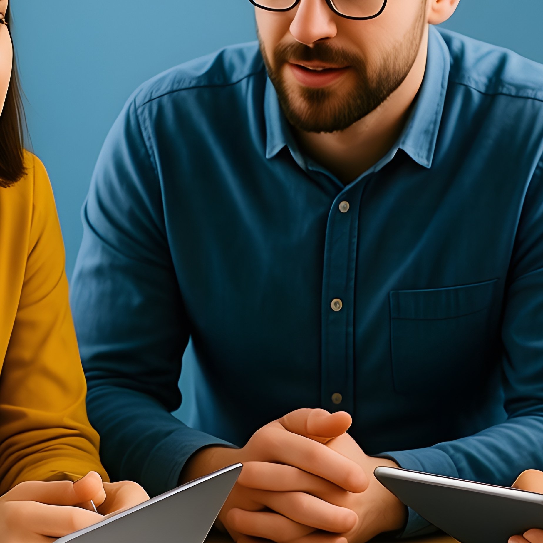 A Group Of Professionals Collaborating Around A Table Office - Full Resolution Quality Preview