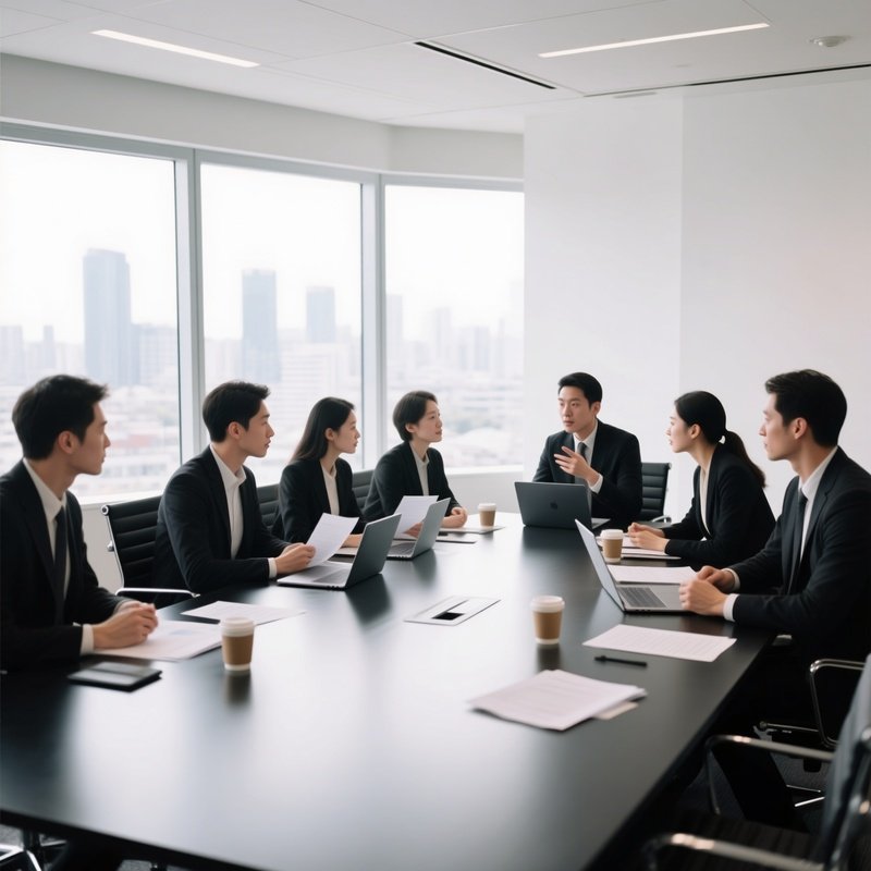 A Group Of Professionals In A Meeting Business Meeting