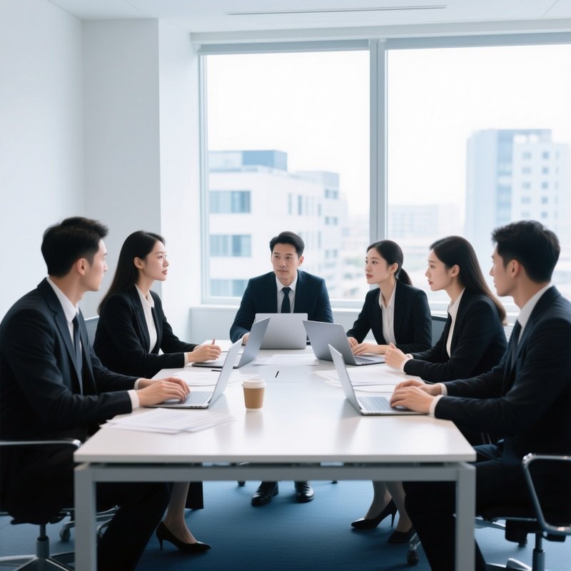 A Group Of Professionals In A Meeting Business Meeting
