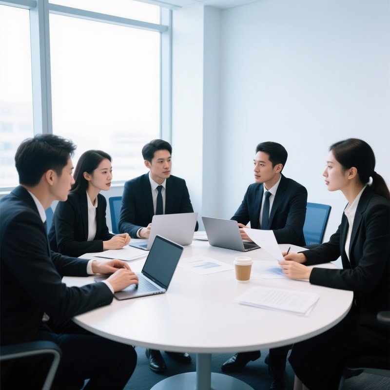 A Group Of Professionals In A Meeting Business Meeting