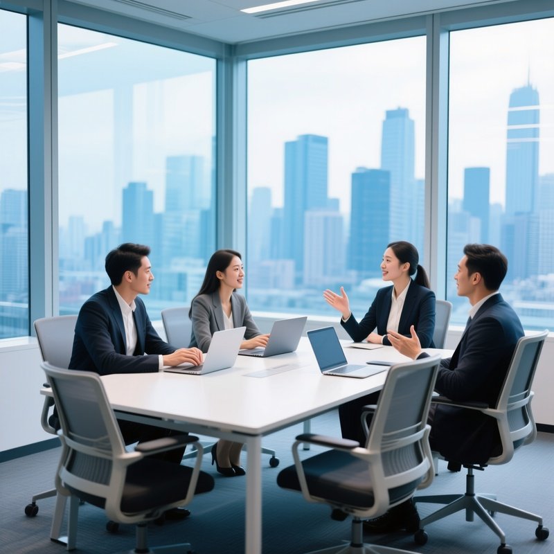 A Group Of Professionals In A Meeting Office Meeting