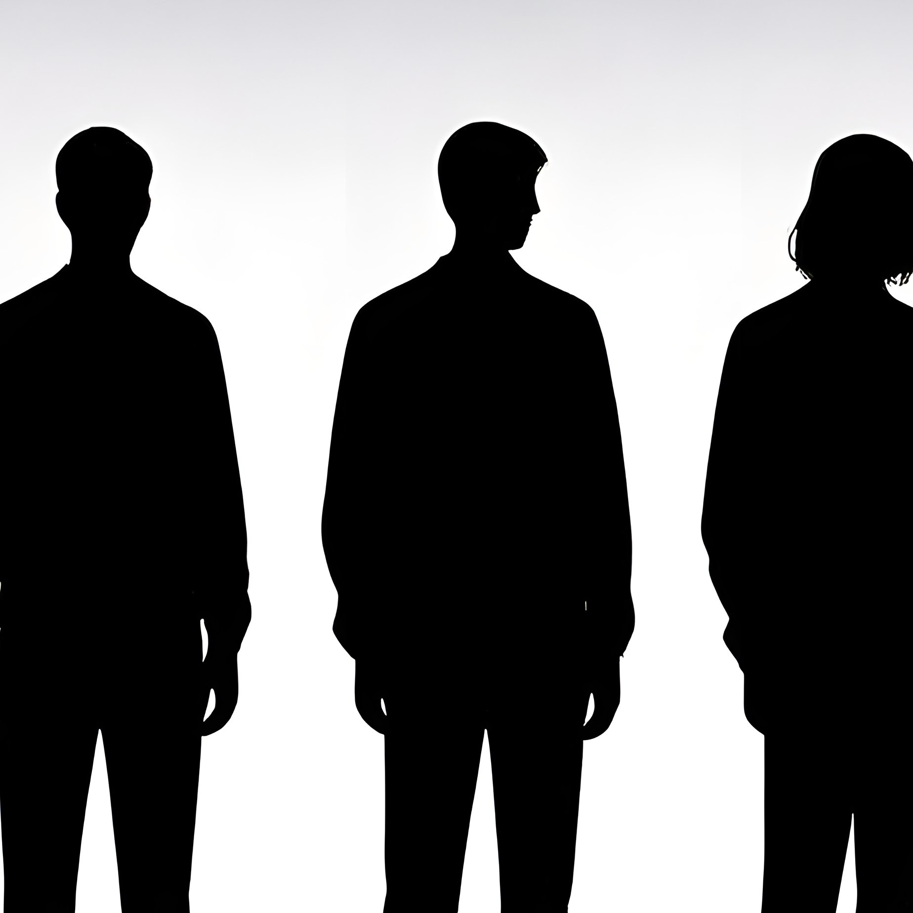 A Group Of Silhouetted Figures Silhouette Group - Full Resolution Quality Preview