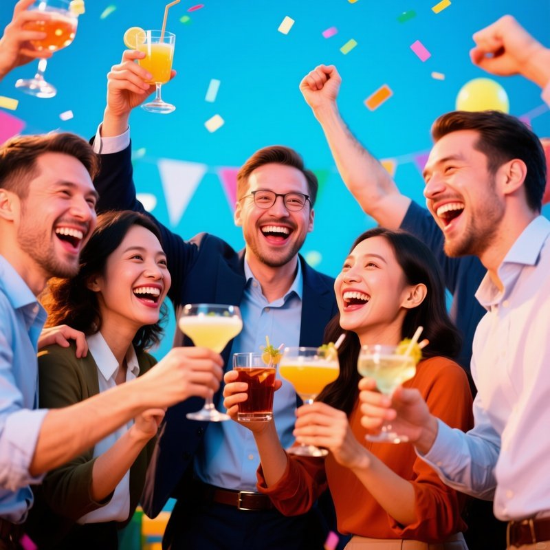 A Group Of Startup Founders Celebrating Success