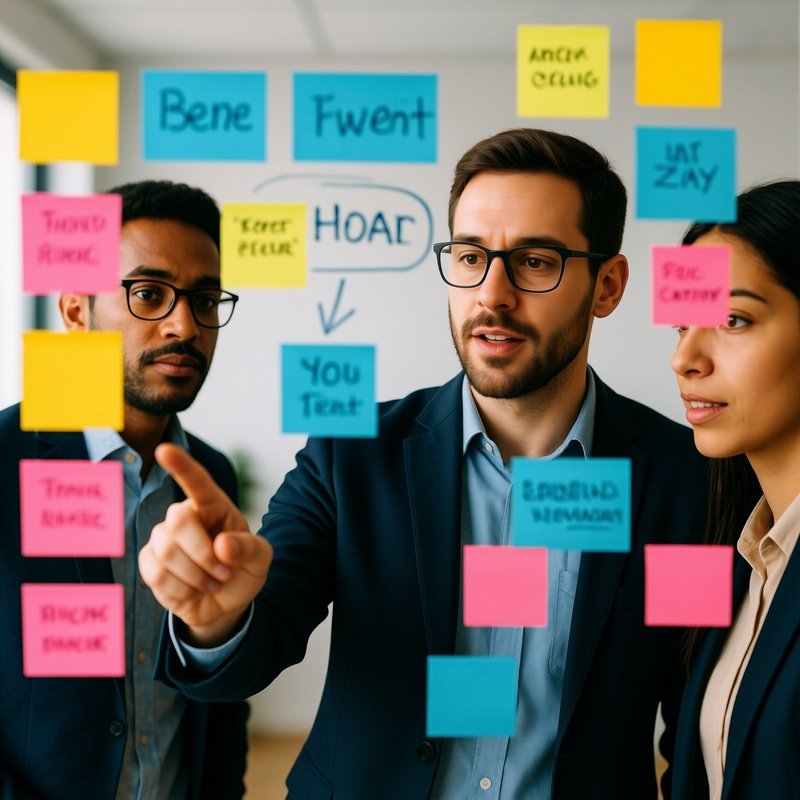 A Group Of Three Professionals Collaborating On A Project