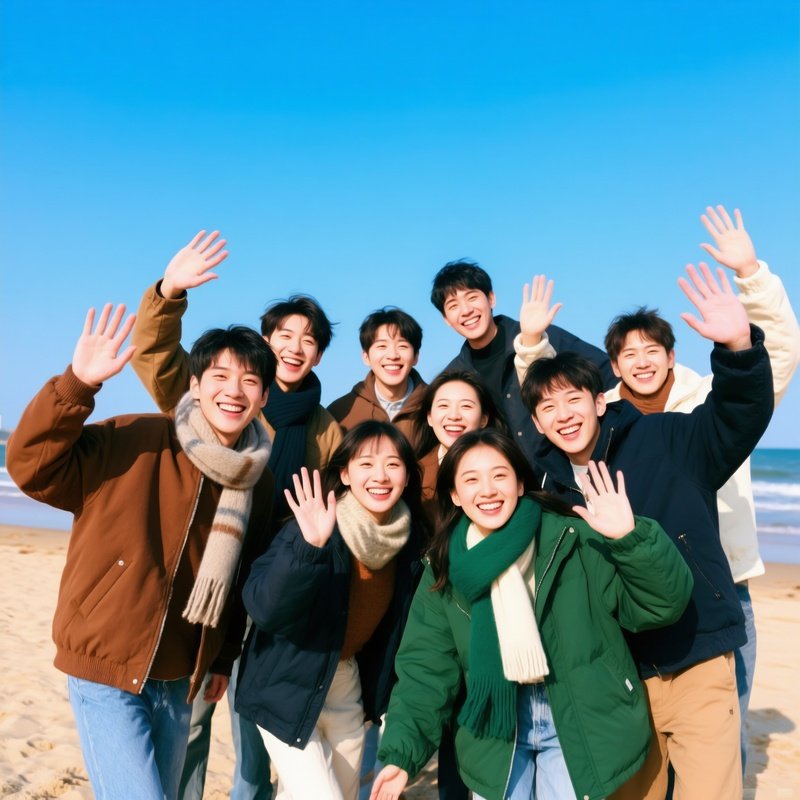 A Group Of Young People Posing Together Group Photo Outdoor