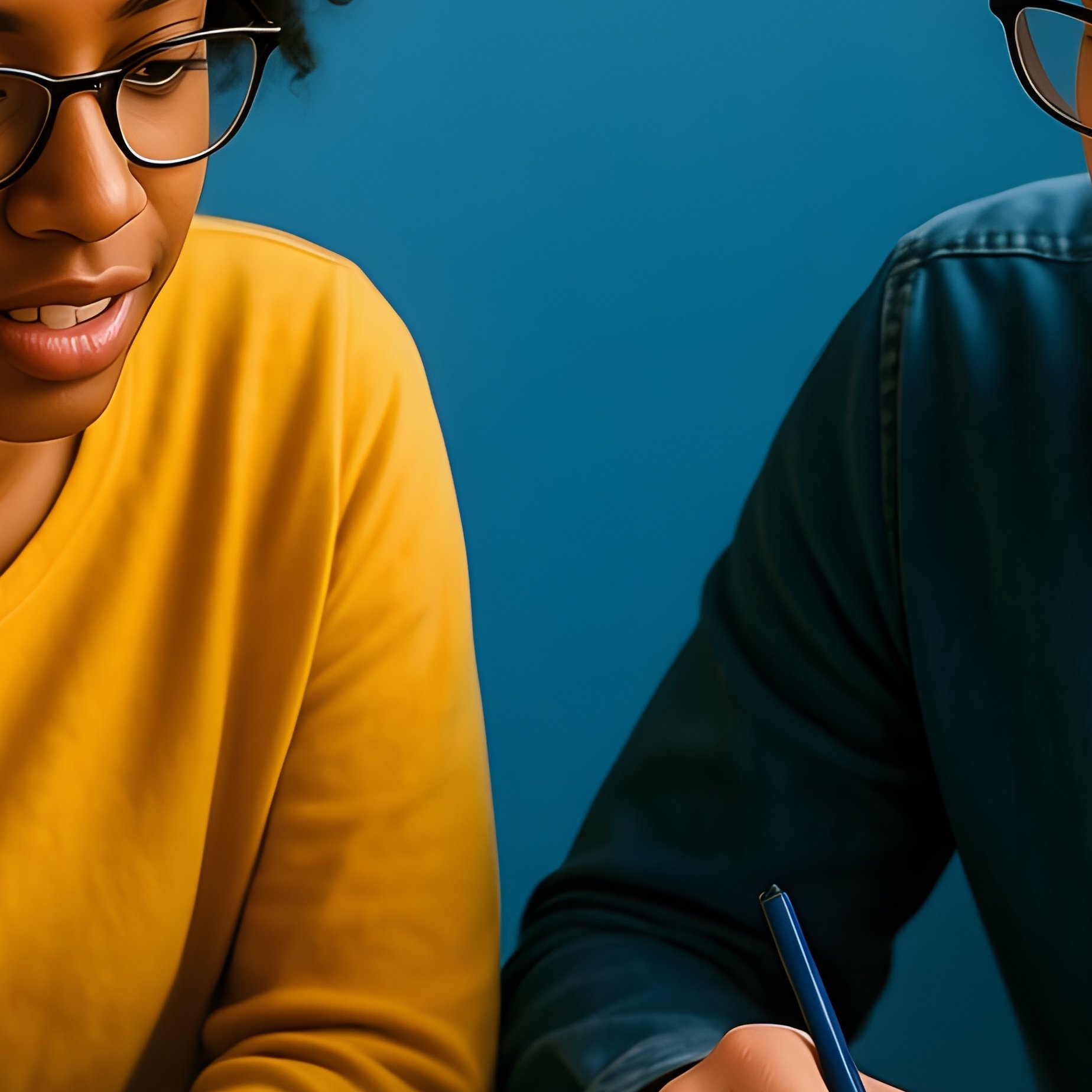 A Group Study Session In A Library - Full Resolution Quality Preview