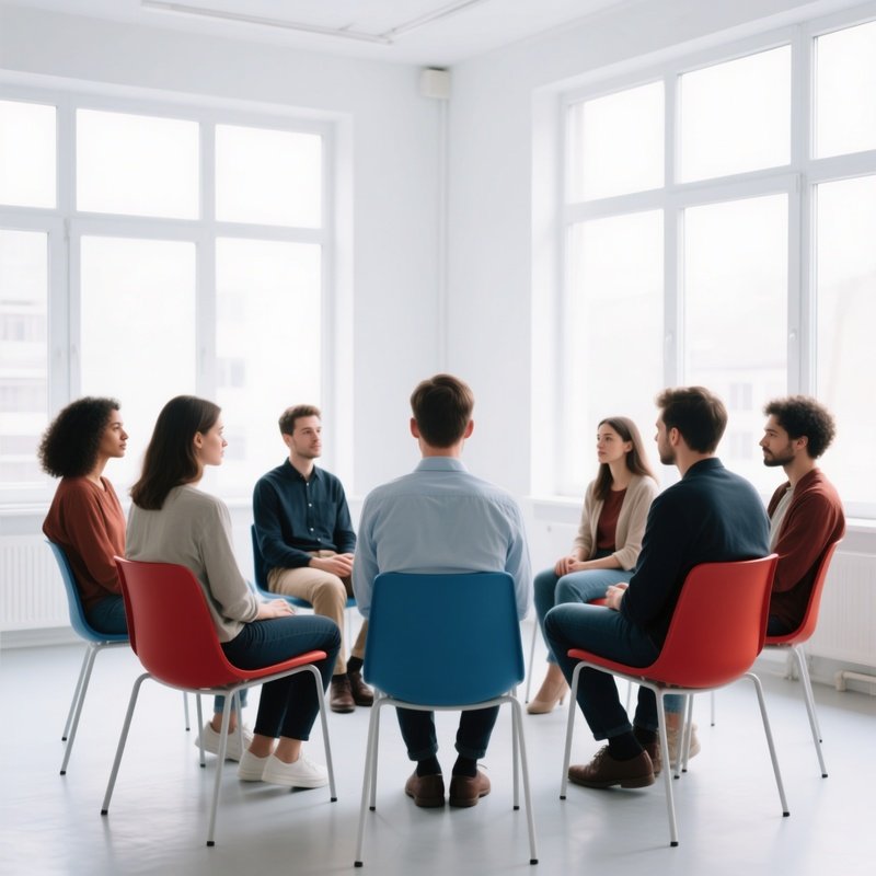 A Group Therapy Session Or Meeting Group Therapy Meeting