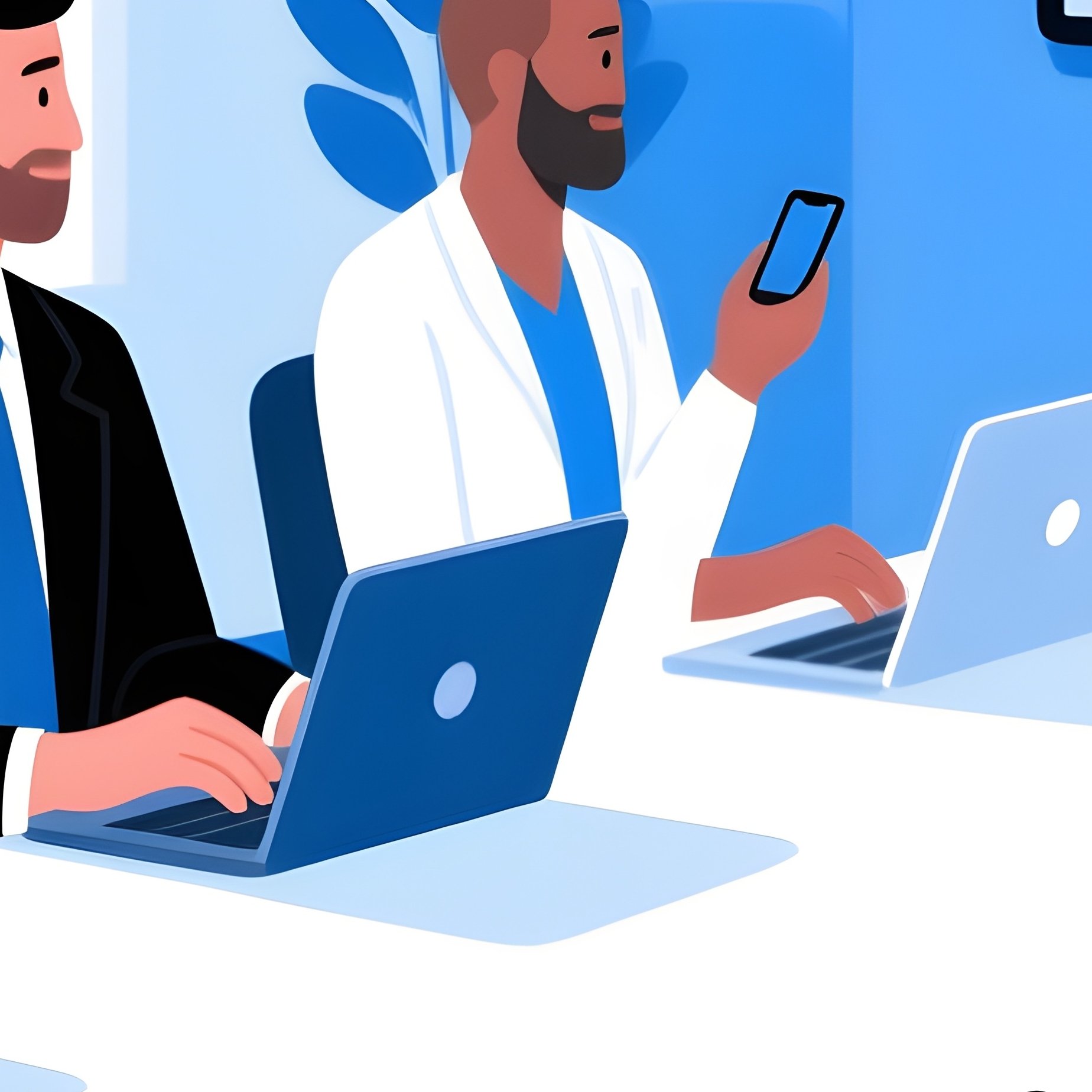 A Group Video Conference Scene With Multiple Participants - Full Resolution Quality Preview