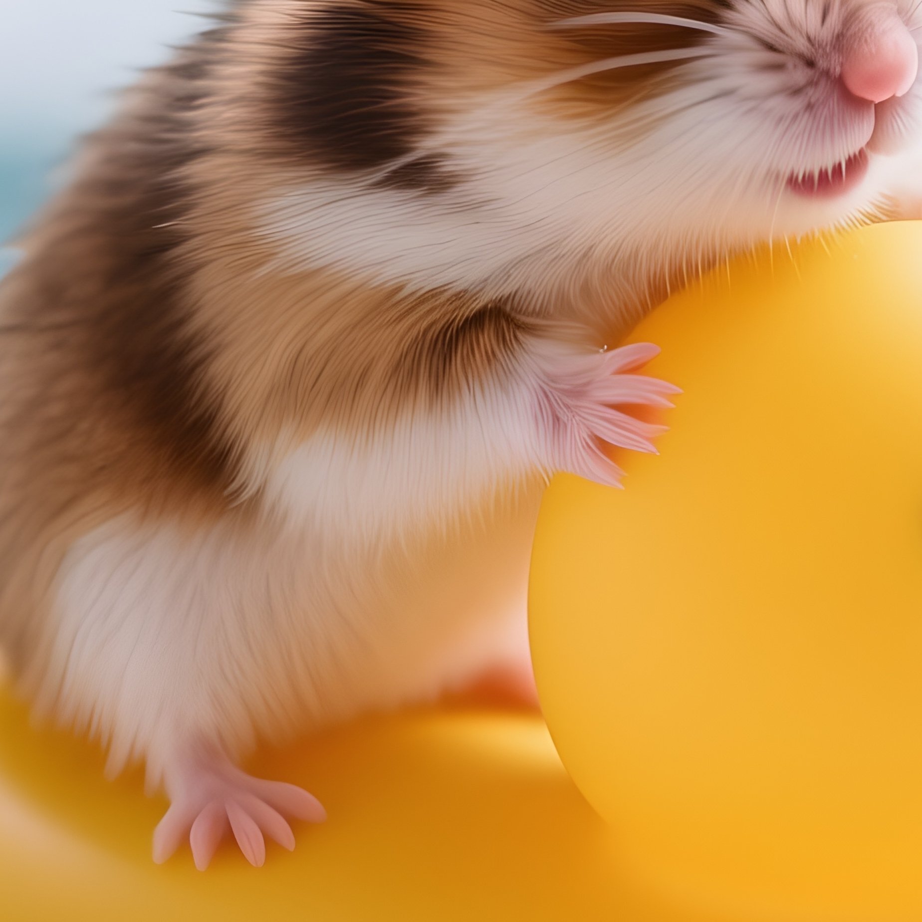 A Hamster Riding A Rubber Duck In A Bubble Bath - Full Resolution Quality Preview