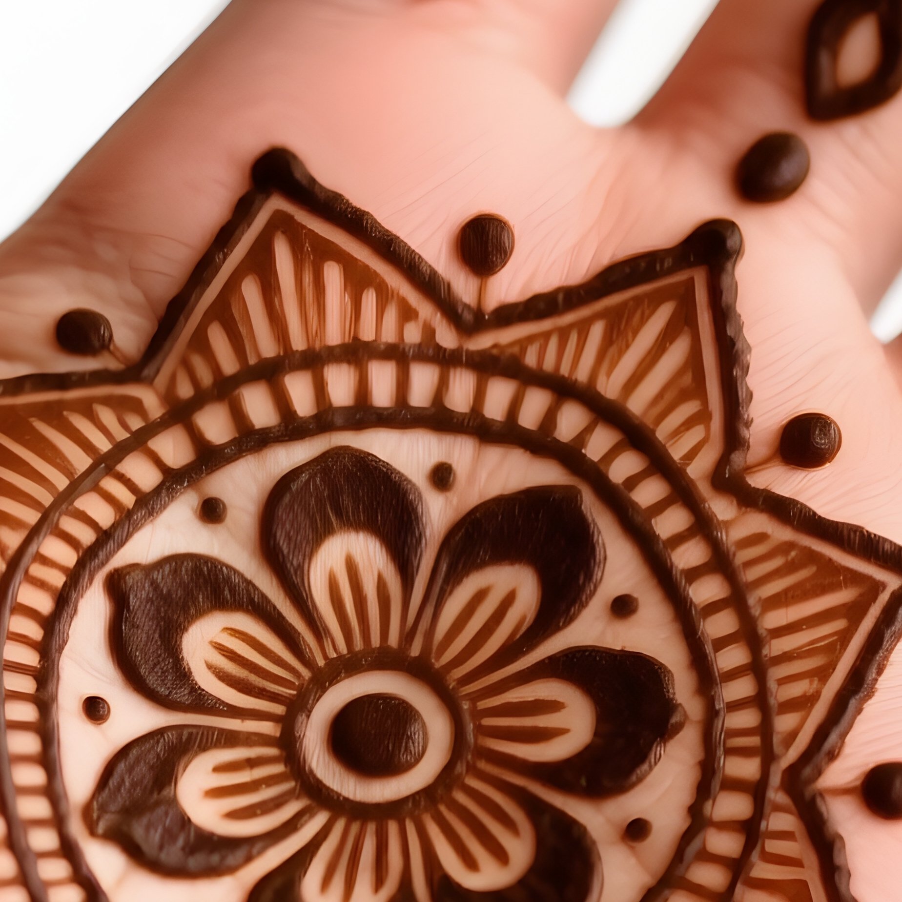 A Hand Adorned With Intricate Henna Designs Henna Hand Art - Full Resolution Quality Preview