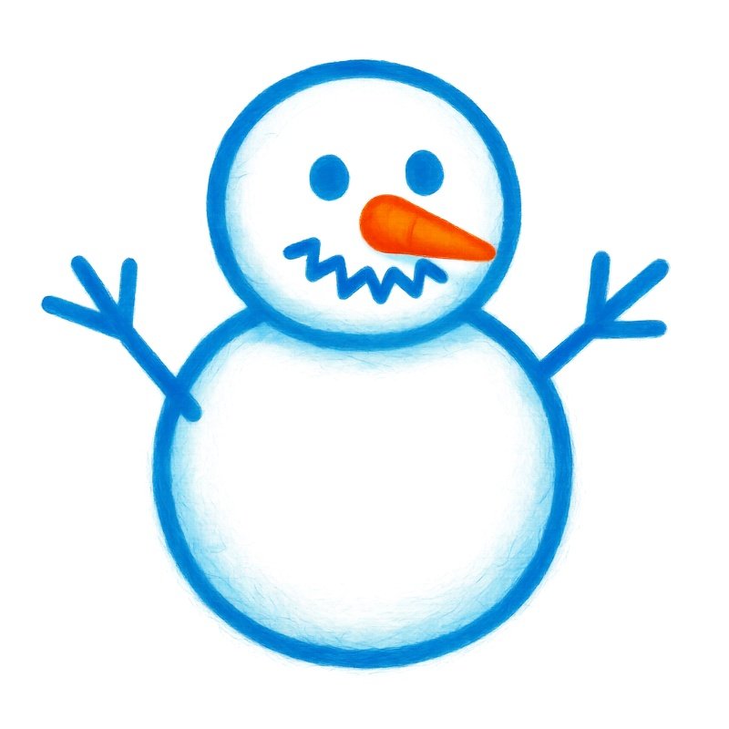 A Hand Drawn Snowman Snowman Winter