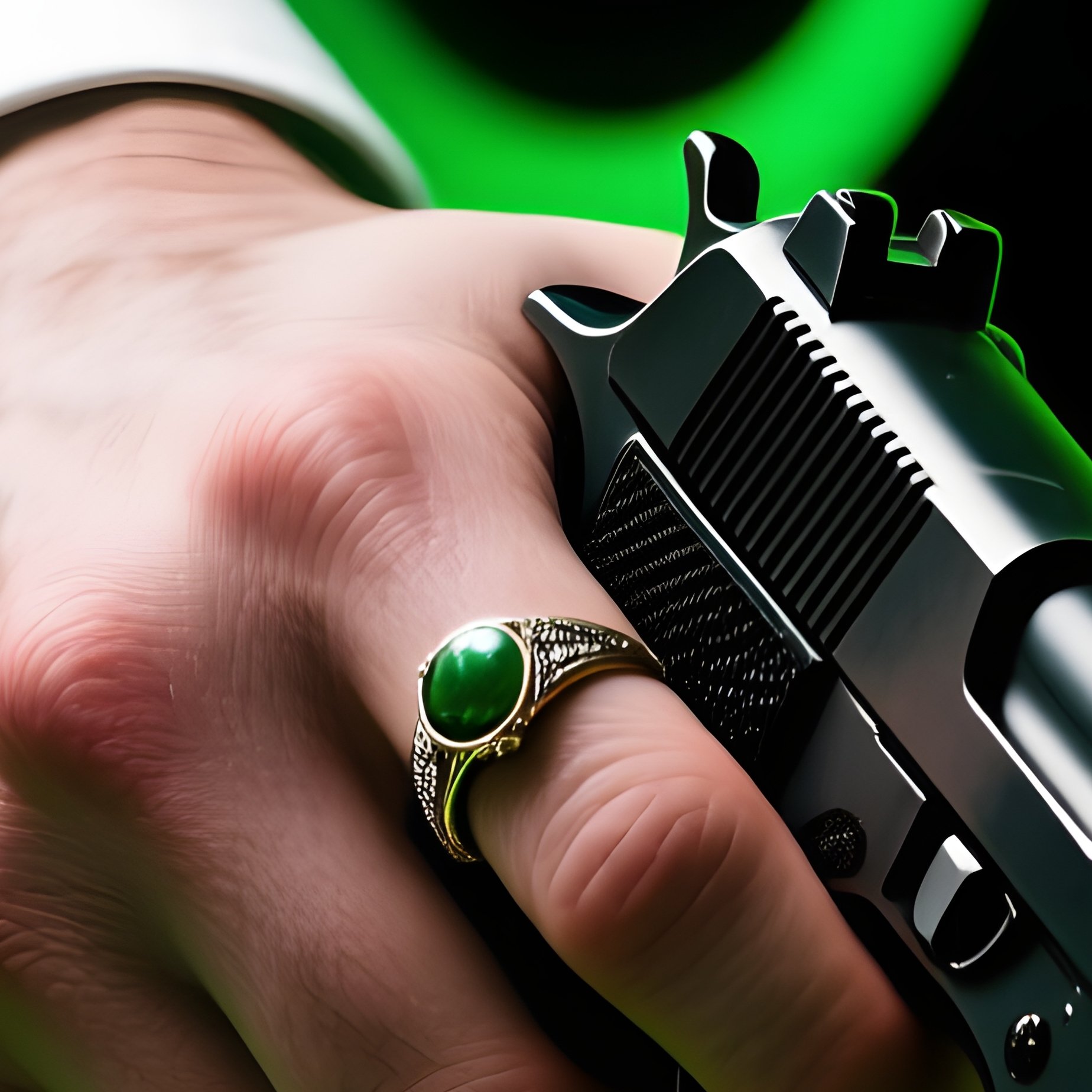 A Hand Holding A Handgun Handgun Digital Art - Full Resolution Quality Preview
