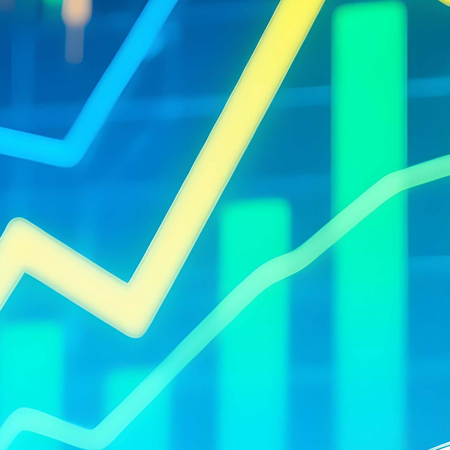 A Handshake In Front Of Rising Stock Charts 2 - Full Resolution Quality Preview