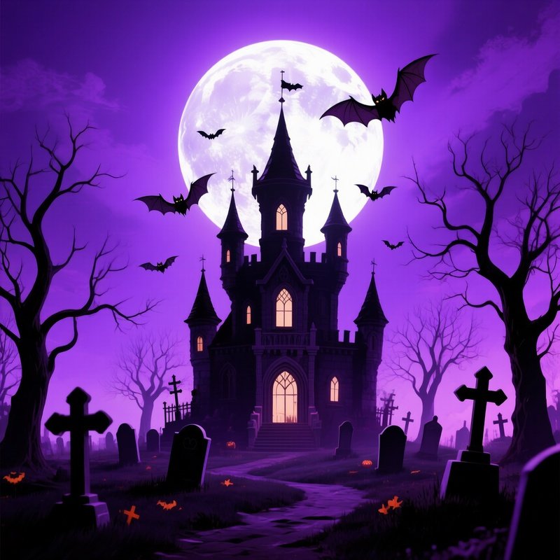 A Haunted Castle At Twilight Halloween Castle