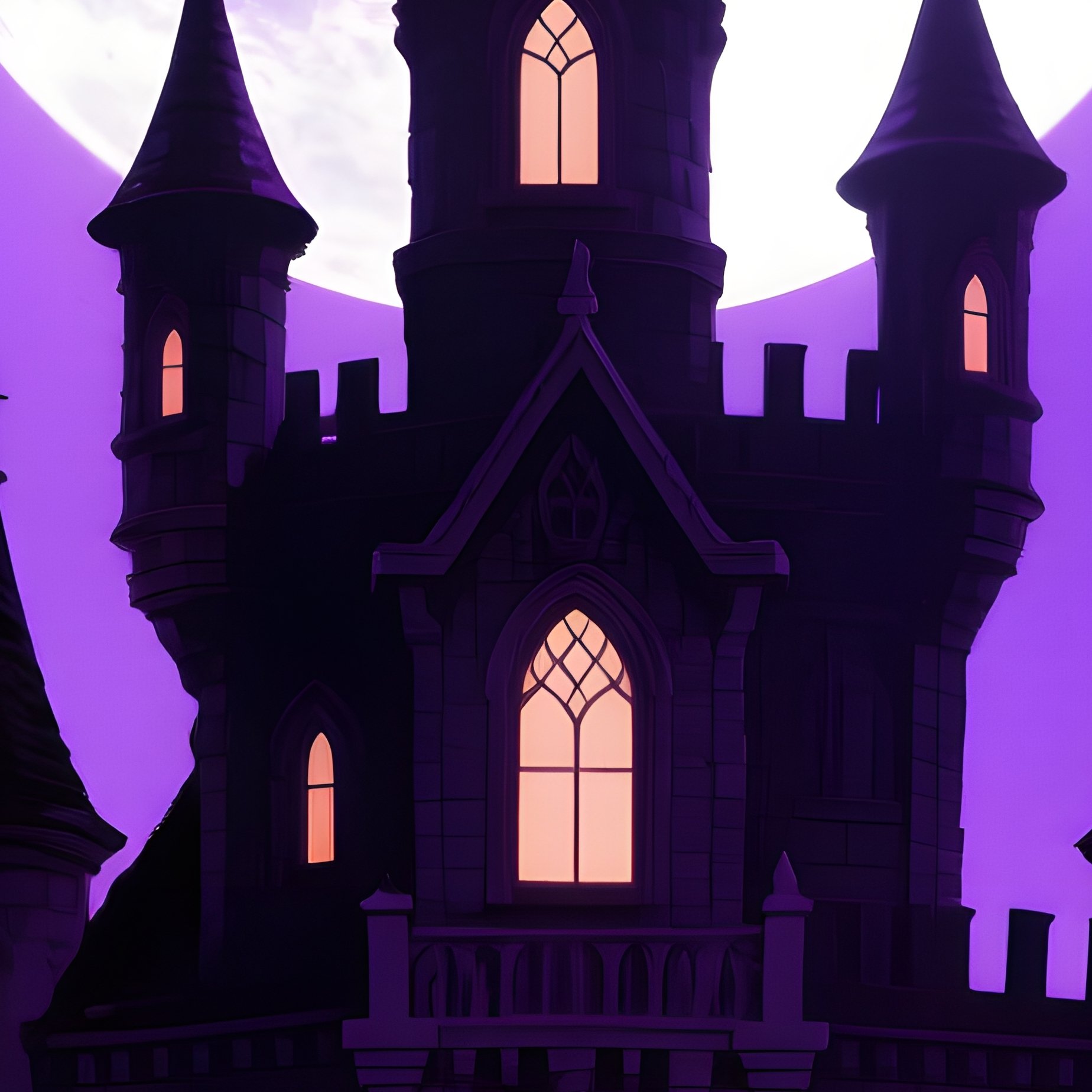 A Haunted Castle At Twilight Halloween Castle - Full Resolution Quality Preview
