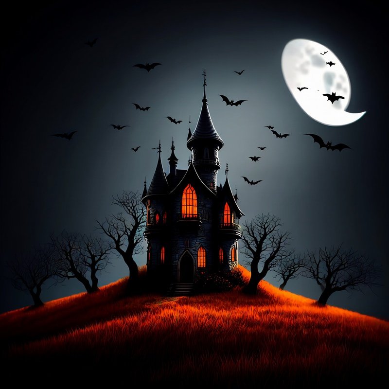 A Haunted Castle On A Hill Halloween Castle