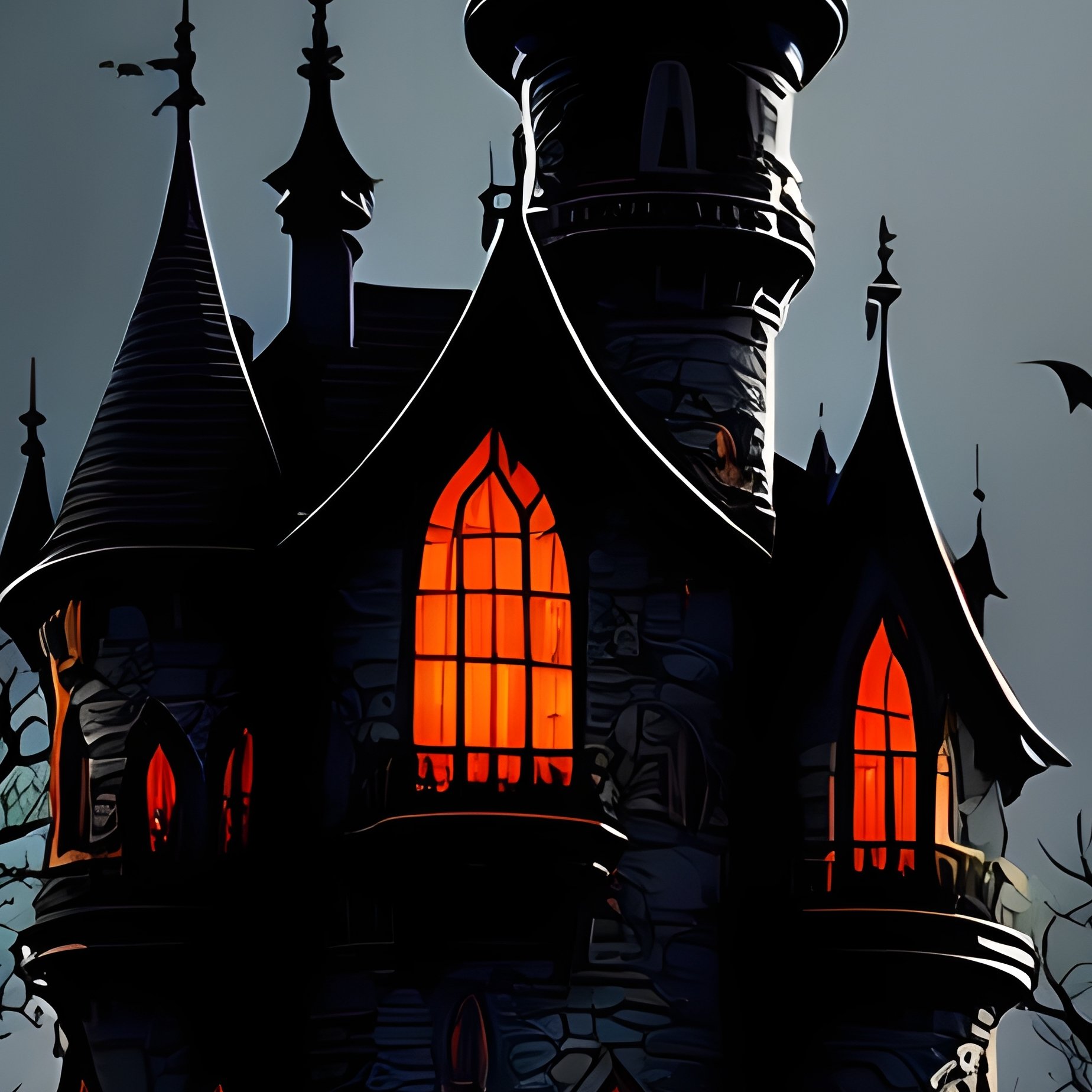 A Haunted Castle On A Hill Halloween Castle - Full Resolution Quality Preview