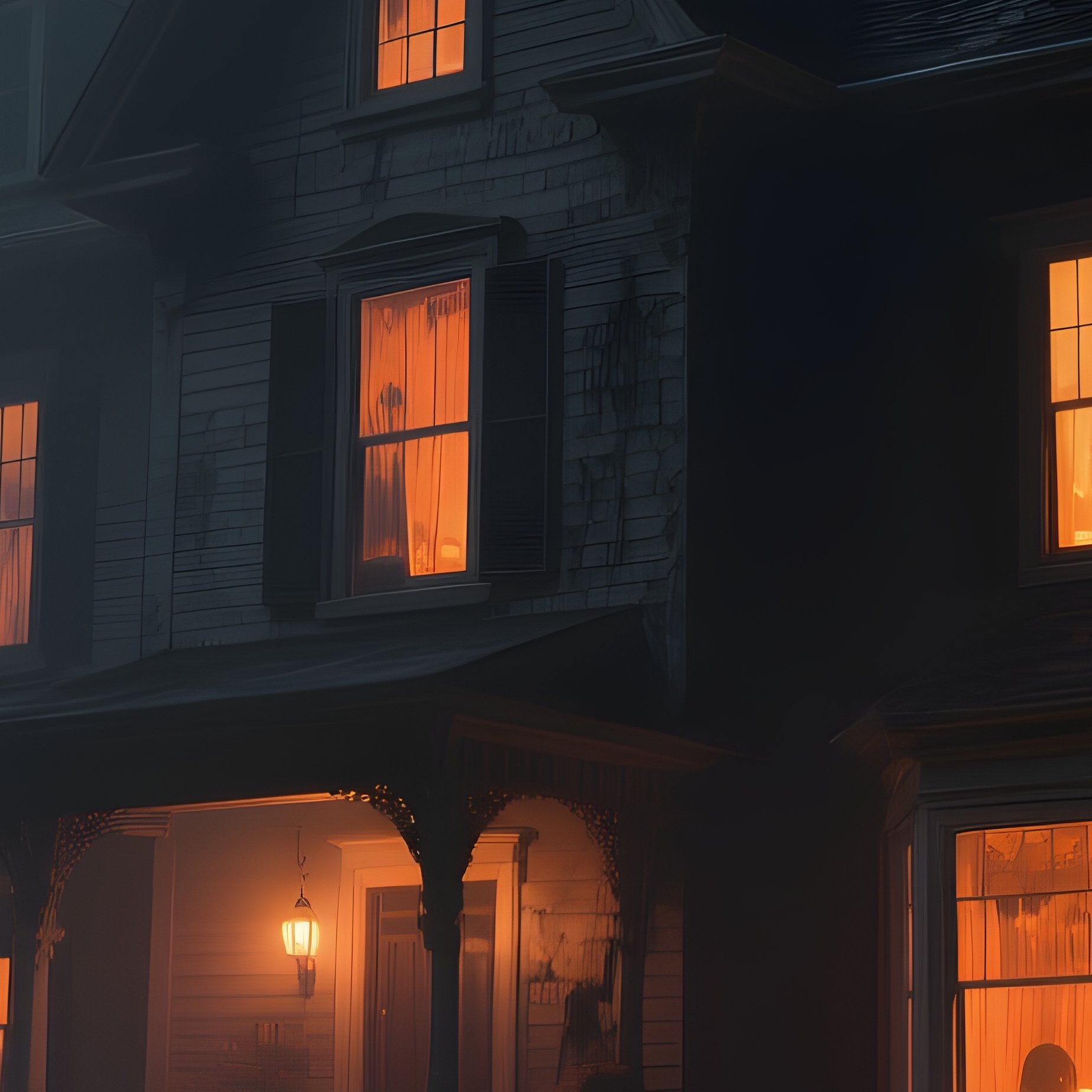 A Haunted House On A Halloween Night Halloween Haunted House - Full Resolution Quality Preview