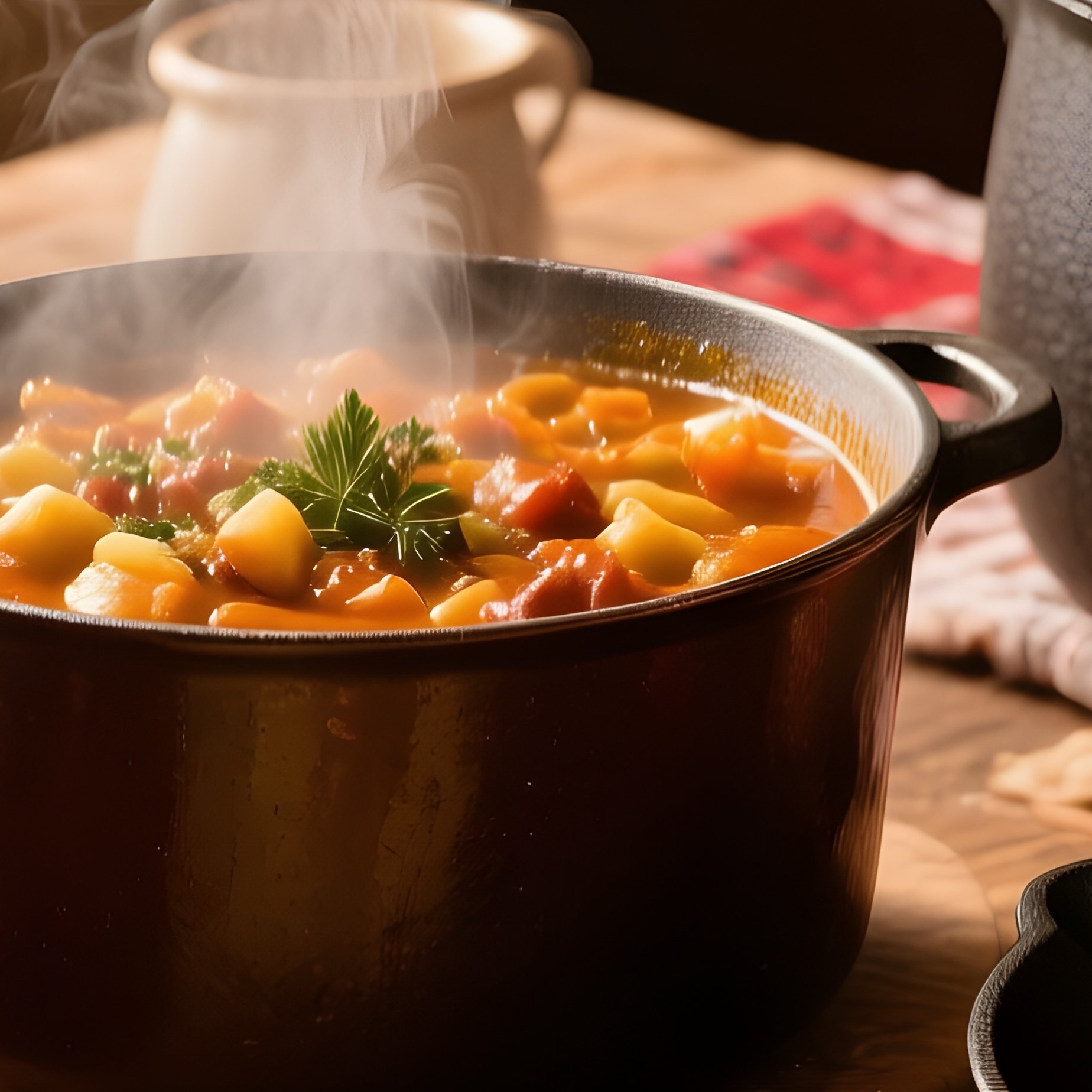 A Hearty Polish Meal With Rich Textures And Warm Colors - Full Resolution Quality Preview