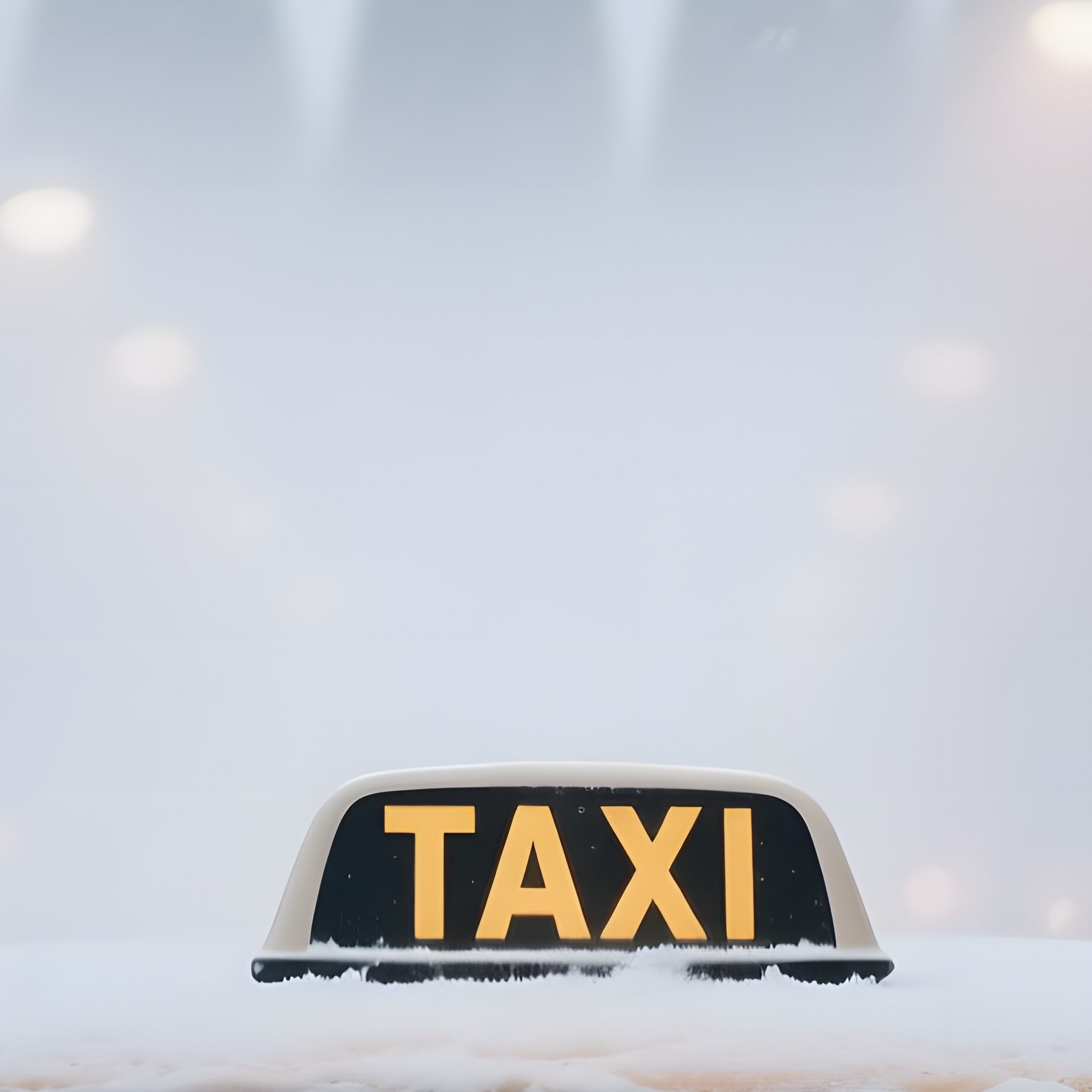 A Heavy Snowstorm Blurring The Outlines Of The Seven Sisters, Streetlights Struggling To Cut - Full Resolution Quality Preview