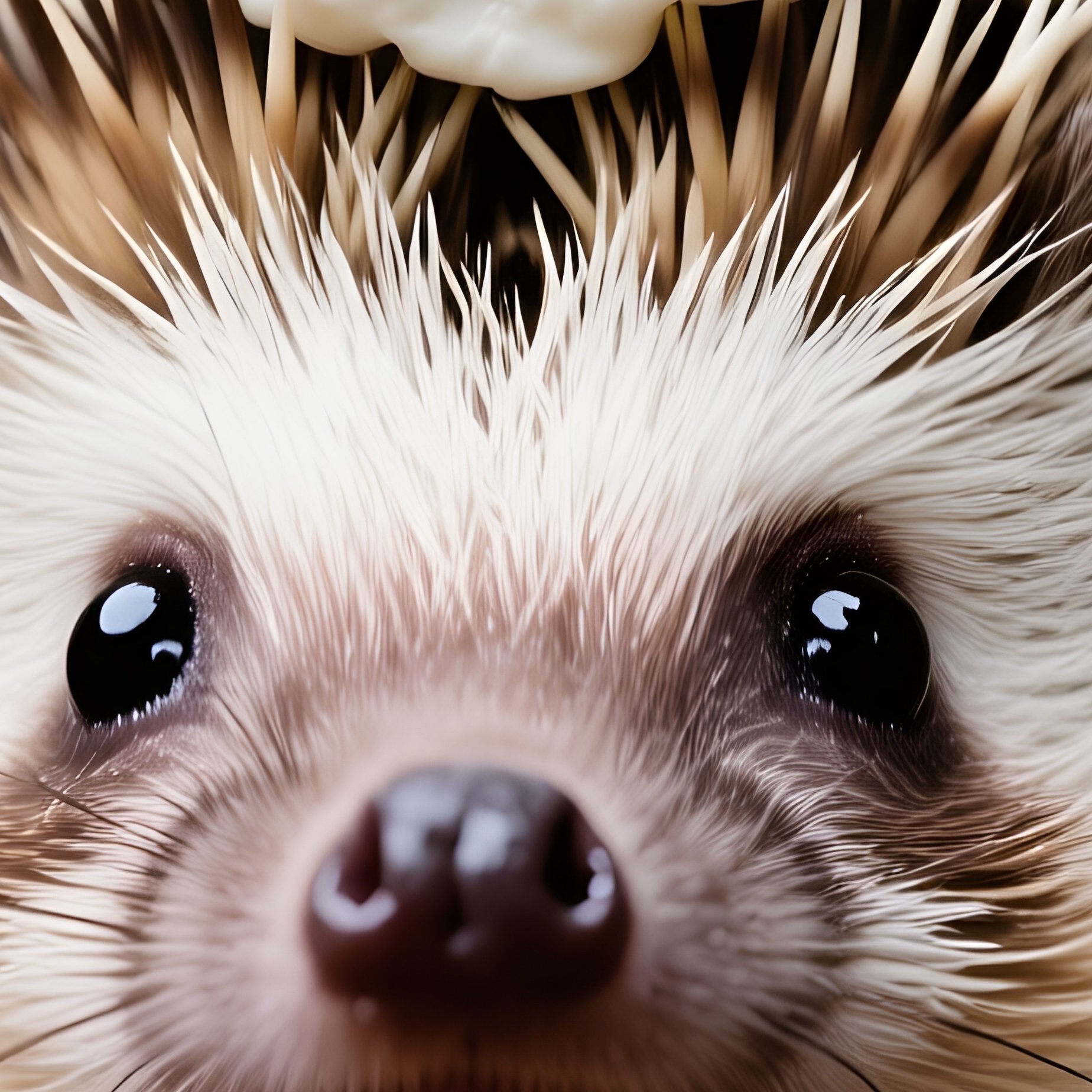 A Hedgehog In A Crown Of Whipped Cream - Full Resolution Quality Preview