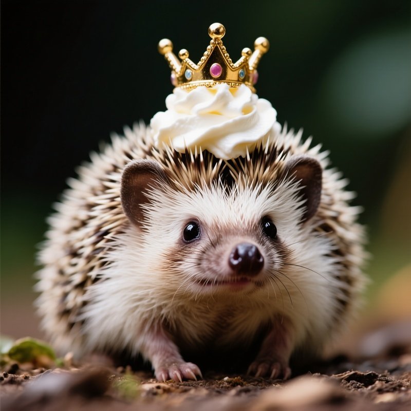 A Hedgehog In A Crown Of Whipped Cream Sci Fi