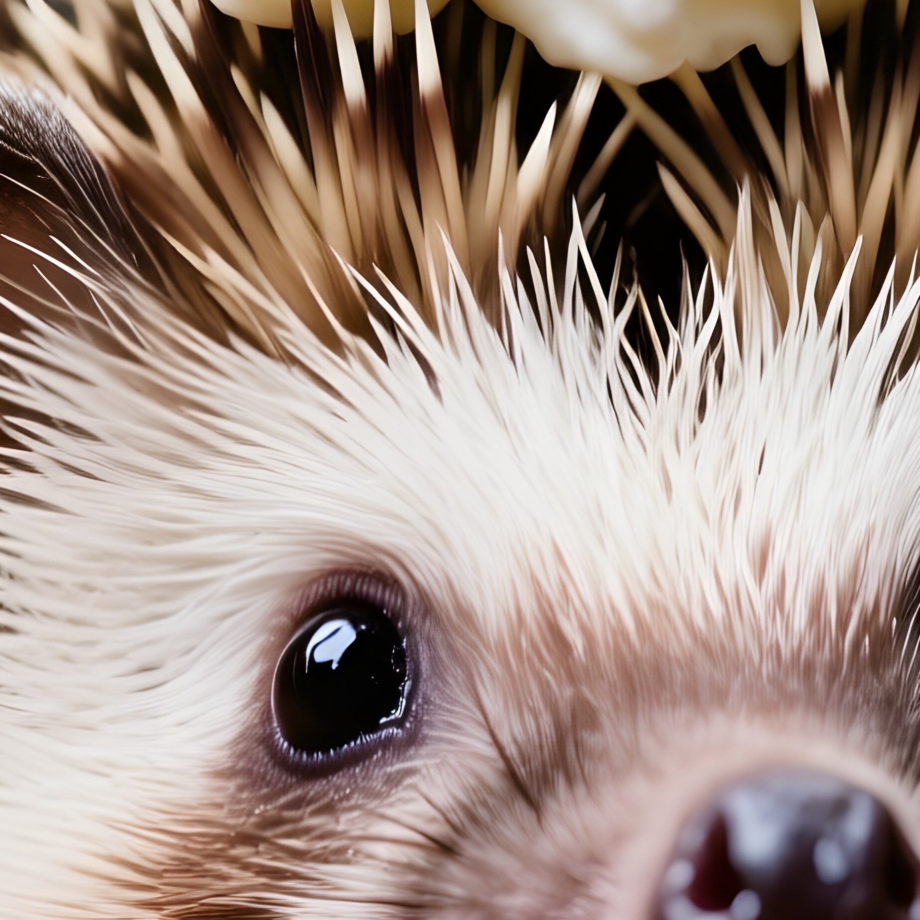 A Hedgehog In A Crown Of Whipped Cream Sci Fi - Full Resolution Quality Preview