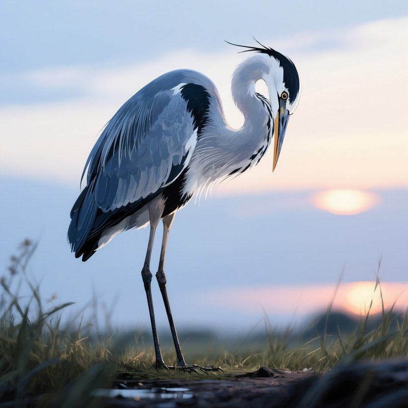 A Heron Like Bird Bird Heron