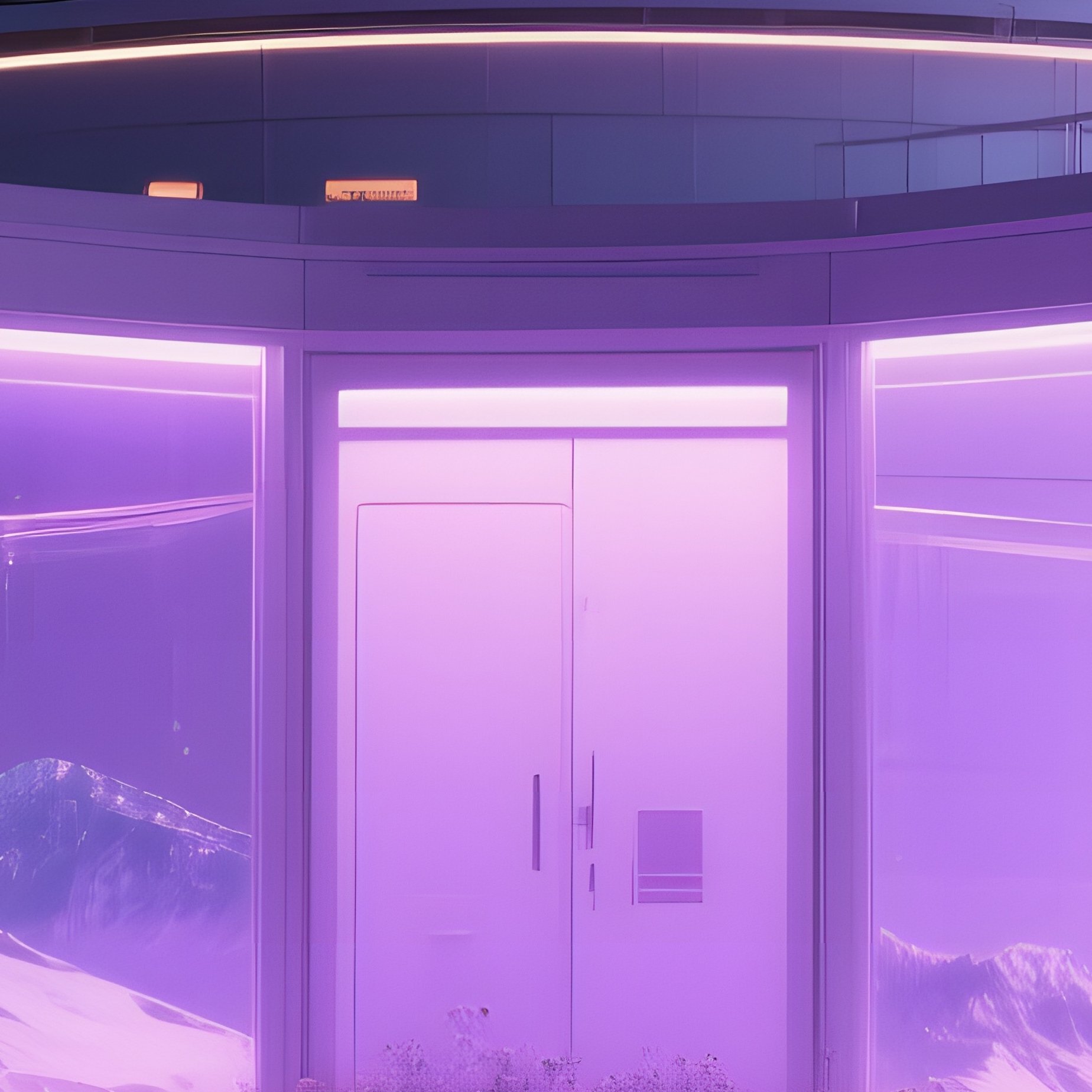 A High‑Altitude Observatory Dome, Its Interior Walls Lined With Translucent Glass Panels Of Alpine - Full Resolution Quality Preview